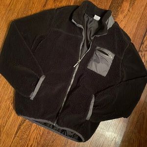 Wonder Nation black fleece jacket sz 14/16 XL